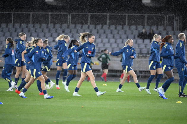 KAUNAS, LITHUANIA 20261009 Bella Andersson ahead of Friday s football match, World Cup playoff, between Lithuania and Sweden at Dariaus ir GirÃ no stadionas.