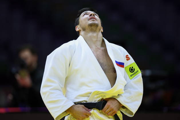 AZERBAIJAN, BAKU - OCTOBER 9, 2026: Niyaz Bilalov of Russia is pictured during a -100 kg bout against Arman Adamian of Russia as part of the 2026 World Judo Championships at the National Gymnastics Arena. Mikhail Sinitsyn TASS  98996906