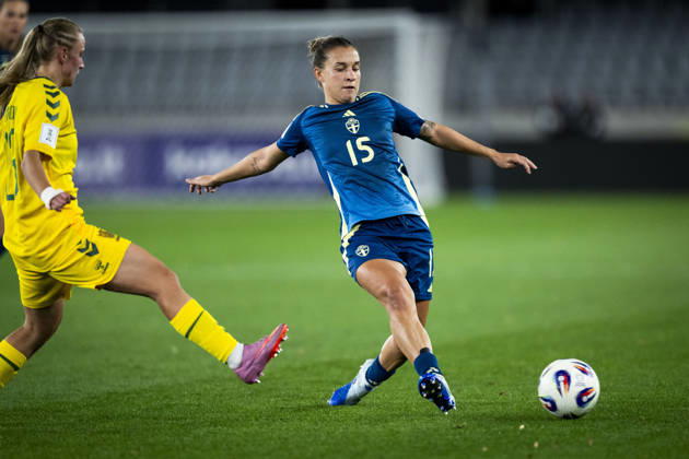 261009 Julia Zigiotti Olme of Sweden during the FIFA Women s World Cup qualifier play-off football match between Lithuania and Sweden on October 9, 2026 in Kaunas. Photo: Mathias Bergeld BILDBYRAN kod MB MB1418 fotboll football soccer fotball vm-kval kval fifa womens world cup qualifier qualifier playoff lithuania sverige sweden dam bbeng play-off Copyright: MATHIASxBERGELD BB261009MB064