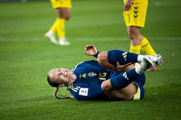 261009 Anna Anvegard of Sweden during the FIFA Women s World Cup qualifier play-off football match between Lithuania and Sweden on October 9, 2026 in Kaunas. Photo: Mathias Bergeld BILDBYRAN kod MB MB1418 fotboll football soccer fotball vm-kval kval fifa womens world cup qualifier qualifier playoff lithuania sverige sweden dam bbeng play-off Copyright: MATHIASxBERGELD BB261009MB069