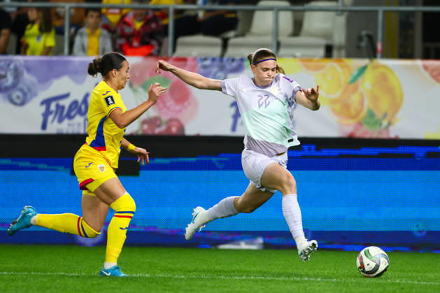 Women s World Cup Qualifier: Romania vs. Norway, Bucharest, October 9, 2026: Signe Gaupset during the World Cup qualifying soccer match between Romania and Austria at Stadionul Arcul de Triumf in Bucharest. Photo by Nikola Krstic, NTB, Bucharest, Romania. EDITORIAL USE ONLY. RESTRICTED USE FOR BETTING COMPANIESIES  Copyright: xNikolaxKrsticx xNTBx