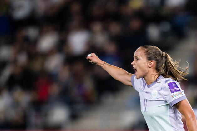 261009 Guro Reiten of Norway celebrates after scoring the 0-1 goal during the FIFA Women s World Cup Qualifier football match between Romania and Norway on October 9, 2026 in Bucharest. Photo: Marius Simensen BILDBYRAN COP 238 bbeng dam FIFA World Cup, WM, Weltmeisterschaft, Fussball qualifiers football fotball fotboll jubel landskamp norge norway romania soccer vm kvalik vm-kvalifisering kvinner Copyright: MARIUSxSIMENSEN BB261009BB555