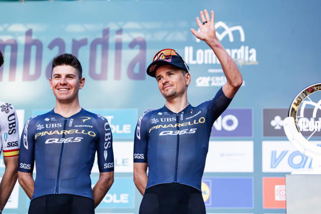 120th ILombardia Team Presentation Tom Pidcock of Pinarello Q36.5 attends the 120th Lombardia team presentation in Bergamo, Italy, on October 9, 2026. Bergamo Italy  Copyright: xTommasoxBerardix originalFilename:berardi-120thilo261009_npmPt.jpg