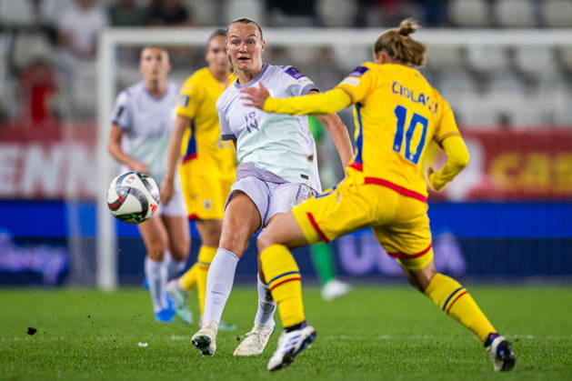 261009 Frida Maanum of Norway during the FIFA Women s World Cup Qualifier football match between Romania and Norway on October 9, 2026 in Bucharest. Photo: Marius Simensen BILDBYRAN COP 238 bbeng dam FIFA World Cup, WM, Weltmeisterschaft, Fussball qualifiers football fotball fotboll landskamp norge norway romania soccer vm kvalik vm-kvalifisering kvinner Copyright: MARIUSxSIMENSEN BB261009BB562