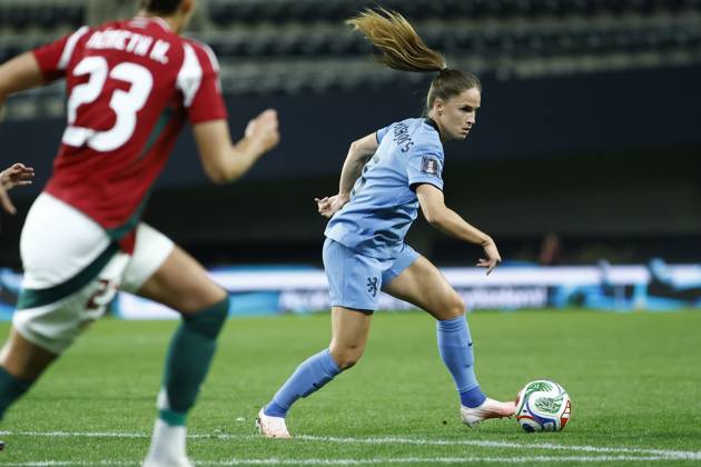 FELCSUT, 09-10-2026 , Pancho Arena, season 2026 2027 , UEFA worldcup qualification football play-offs round 1 , match between Hungary and The Netherlands (women) 1st leg , Pictures shows Netherlands player Marisa Olislagers Hungary - Netherlands (women)  x208077361x Copyright: