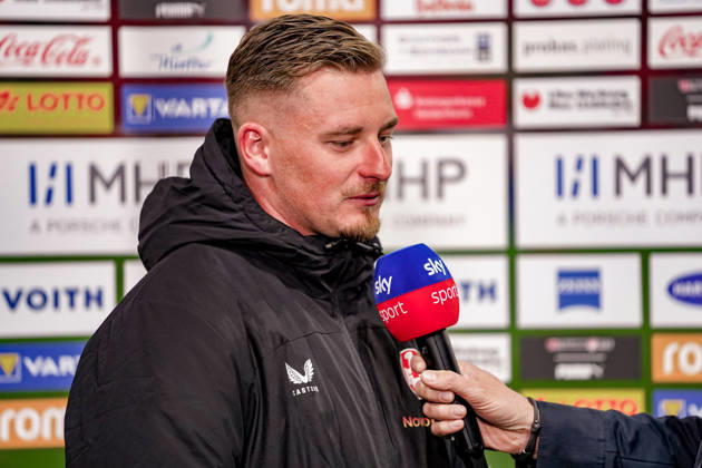 Deutschland: Fussball Saison 2026 2027 , 2. Bundesliga , 7. Spieltag , 1. FC Heidenheim vs. 1. FC Kaiserslautern - Voith-Arena (Heidenheim) : Marlon Ritter (1. FC Kaiserslautern, 7) Interview, Gespräch, Portraitfoto, Portrait, Einzelaufnahme, Porträt, Mimik, Gesichtsausdruck Heidenheim Voith-Arena Deutschland Germany Copyright: xBennetxLongx