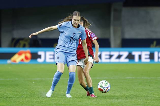 FELCSUT, 09-10-2026 , Pancho Arena, season 2026 2027 , UEFA worldcup qualification football play-offs round 1 , match between Hungary and The Netherlands (women) 1st leg , Pictures shows Netherlands player Lotte Keukelaar Hungary - Netherlands (women)  x208079260x Copyright: