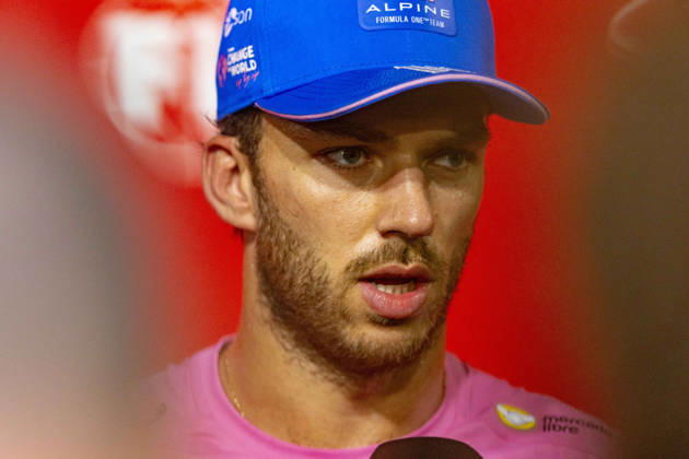 RECORD DATE NOT STATED 9th October 2026; Marina Bay, Singapore; Formula 1, Singapore Grand Prix, Free Practice and Sprint Qualifying Day; Pierre Gasly (10) of France and BWT Alpine Formula One Team after qualifying StephenxBlackberry