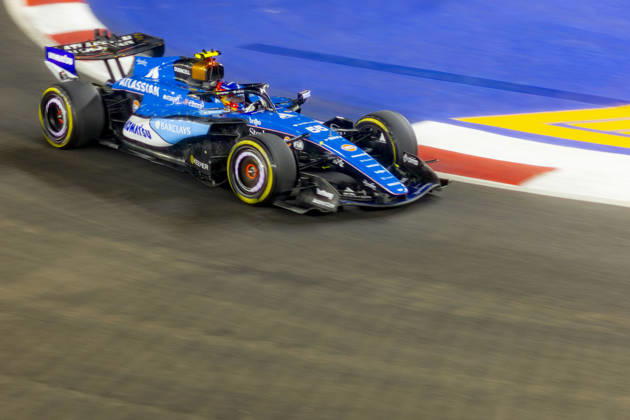 RECORD DATE NOT STATED 9th October 2026; Marina Bay, Singapore; Formula 1, Singapore Grand Prix, Free Practice and Sprint Qualifying Day; Carlos Sainz Jr (55) of Spain and Atlassian Williams F1 Team during qualifying StephenxBlackberry