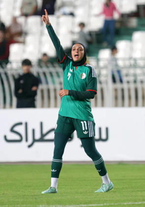 Algerie vs Republique centrafricaine feminine (Qualifications JO Boussaha Lina Joueuse d Algerie reagit, lors du match Algerie contre Republique centrafricaine feminine, Qualifications JO Los Angeles 2028, au Stade de 5 Juillet a Alger, en Algerie, le 09 Octobre 2026 (Photo By Billel Bensalem APPImages) Alger Algerie Copyright: xAlgÃ riexPressexPhotosxAPPxBillelxBensalemx xAPPxImagesx 670A1855