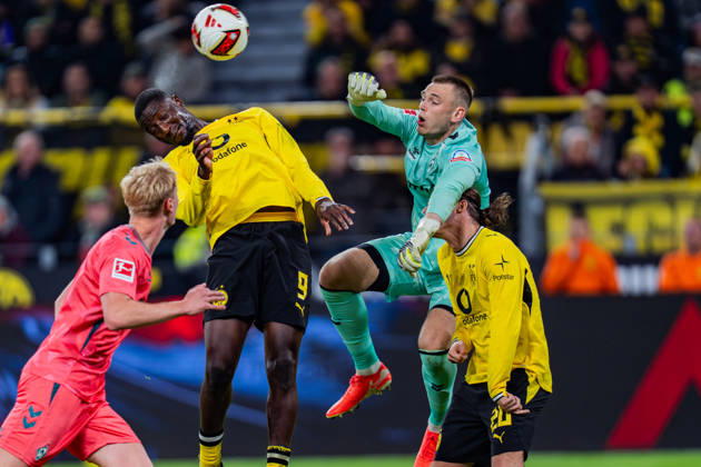 1. Bundesliga, 5. Spieltag, Borussia Dortmund vs. Werder Bremen am 09.10.2026 Karl Hein Serhou Guirassy Marcel Sabitzer Copyright: xBahhoxKarax