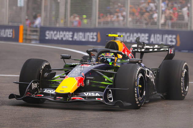 October 9, 2026, Singapore, Kaohsiung City, Singapore: ISACK HADJAR of Oracle Red Bull Racing sets the eighth-fastest lap time during FP1 of the 2026 Formula 1 Singapore Grand Prix at Marina Bay Street Circuit in Singapore. Singapore Singapore - ZUMAh201 20261009_zsp_h201_018 Copyright: xYichinxHoux