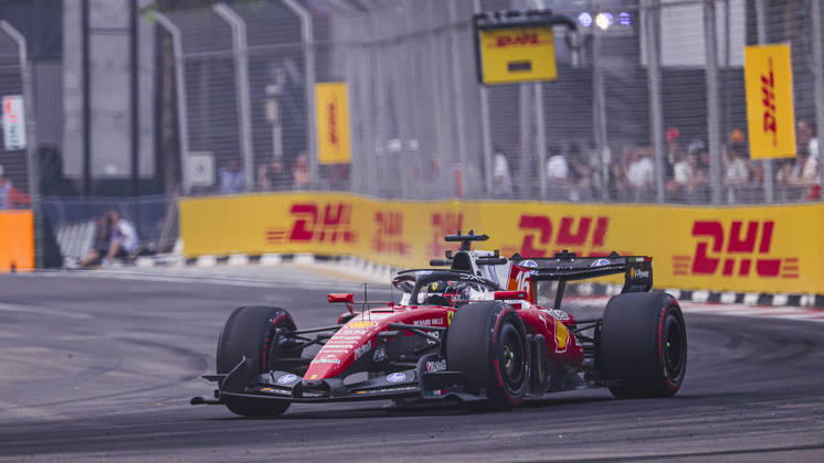October 9, 2026, Singapore, Kaohsiung City, Singapore: CHARLES LECLERC of Scuderia Ferrari sets the second-fastest lap time during FP1 of the 2026 Formula 1 Singapore Grand Prix at Marina Bay Street Circuit in Singapore. Singapore Singapore - ZUMAh201 20261009_zsp_h201_025 Copyright: xYichinxHoux