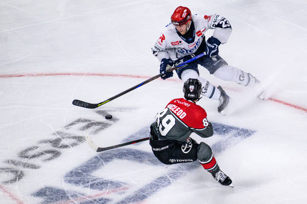 COLOGNE, GERMANY - 9 OCTOBER, 2026: Gregor MacLeod, Reed Lebster - The PENNY DEL Ice hockey, Eishockey match Koelner Haie vs. Schwenninger Wild Wings at LANXESS arena.  Copyright: xVitaliixKliuievx