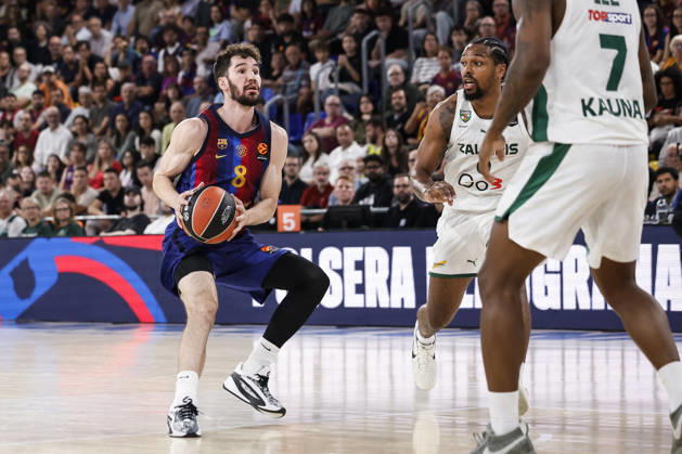 October 9, 2026, Barcelona, Barcelona, Spain: Dario Brizuela of FC Barcelona, Barca in action during the EuroLeague League Phase MD 4 match played between FC Barcelona and Zalgiris Kaunas at Palau Blaugrana on October 09, 2026 in Barcelona, Spain. Barcelona Spain - ZUMAa181 20261009_zaa_a181_281 Copyright: xJavierxBorregox