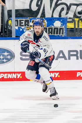 Riley Sheen (ERC Ingolstadt, 91) GER, EHC Red Bull Muenchen vs. ERC Ingolstadt, DEL, Saison 2026 2027, 7. Spieltag, 09.10.2026. Foto: HMB Media Franz Feiner Copyright: HMBxMedia FranzxFeiner