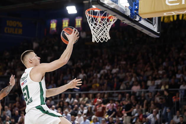 October 9, 2026, Barcelona, Barcelona, Spain: Arnas Butkevicius Of Zalgiris Kaunas in action during the EuroLeague League Phase MD 4 match played between FC Barcelona, Barca and Zalgiris Kaunas at Palau Blaugrana on October 09, 2026 in Barcelona, Spain. Barcelona Spain - ZUMAa181 20261009_zaa_a181_295 Copyright: xJavierxBorregox