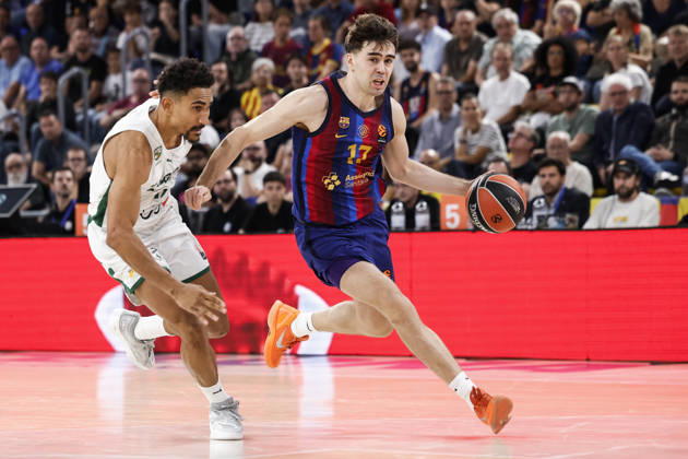 October 9, 2026, Barcelona, Barcelona, Spain: Juan Nunez of FC Barcelona, Barca in action during the EuroLeague League Phase MD 4 match played between FC Barcelona and Zalgiris Kaunas at Palau Blaugrana on October 09, 2026 in Barcelona, Spain. Barcelona Spain - ZUMAa181 20261009_zaa_a181_299 Copyright: xJavierxBorregox