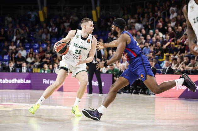 October 9, 2026, Barcelona, Barcelona, Spain: Marek Blazevic Of Zalgiris Kaunas in action during the EuroLeague League Phase MD 4 match played between FC Barcelona, Barca and Zalgiris Kaunas at Palau Blaugrana on October 09, 2026 in Barcelona, Spain. Barcelona Spain - ZUMAa181 20261009_zaa_a181_300 Copyright: xJavierxBorregox
