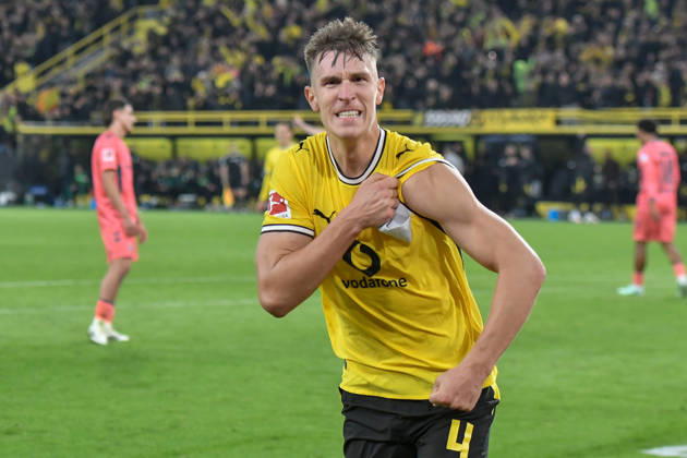 Nico Schlotterbeck (Dortmund 4) jubelt nach dem Tor zum 2:0 09.10.2026 ¢ Fussball ¢ Borussia Dortmund vs SV Werder Bremen, Signal Iduna Park, Dortmund, DFB DFL REGULATIONS PROHIBIT ANY USE OF PHOTOGRAPHS AS IMAGE SEQUENCES AND OR QUASI-VIDEO NRW Germany