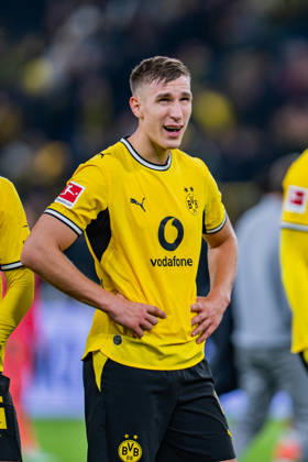 1. Bundesliga, 5. Spieltag, Borussia Dortmund vs. Werder Bremen am 09.10.2026 Nico Schlotterbeck unzufrieden unglücklich enttäuscht Copyright: xBahhoxKarax