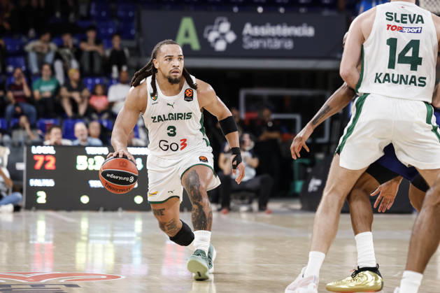October 9, 2026, Barcelona, Barcelona, Spain: Carsen Edwards Of Zalgiris Kaunas in action during the EuroLeague League Phase MD 4 match played between FC Barcelona, Barca and Zalgiris Kaunas at Palau Blaugrana on October 09, 2026 in Barcelona, Spain. Barcelona Spain - ZUMAa181 20261009_zaa_a181_310 Copyright: xJavierxBorregox