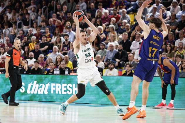 October 9, 2026, Barcelona, Barcelona, Spain: Edgaras Ulanovas Of Zalgiris Kaunas in action during the EuroLeague League Phase MD 4 match played between FC Barcelona, Barca and Zalgiris Kaunas at Palau Blaugrana on October 09, 2026 in Barcelona, Spain. Barcelona Spain - ZUMAa181 20261009_zaa_a181_313 Copyright: xJavierxBorregox