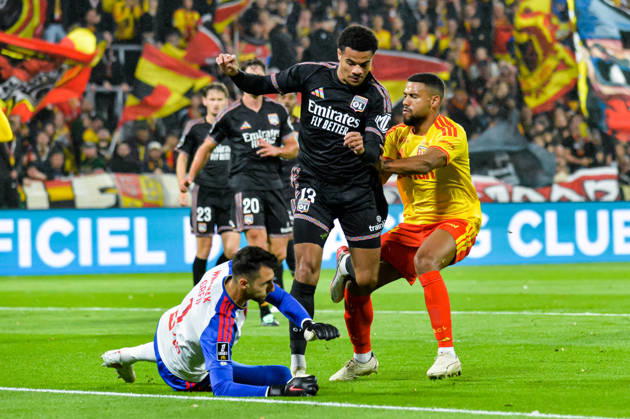 FOOTBALL : RC Lens vs Olympique Lyonnais - Ligue 1 - JournÃ e 6 - 09 10 2026 Zachary Athekame (OL) Matthieu Udol (RC Lens) LensFrance  Copyright: xBaptistexAutissierx