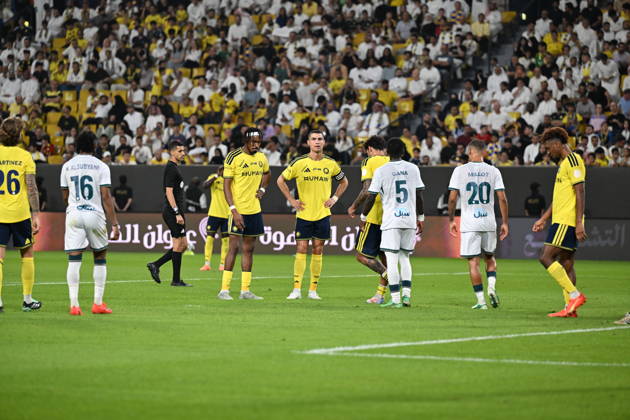Al Nassr v Al Draih - Saudi Pro League RIYADH, SAUDI ARABIA - OCTOBER 9: Cristiano Ronaldo (C) of Al-Nassr is seen ahead of the Saudi Pro League (SPL) match between Al Nassr and Al Draih at the King Saud University Stadium in Riyadh, Saudi Arabia on October 9, 2026. Mohammed Saad Anadolu Riyadh Saudi Arabia. Editorial use only. Please get in touch for any other usage.  Copyright: x2026xAnadoluxMohammedxSaadx