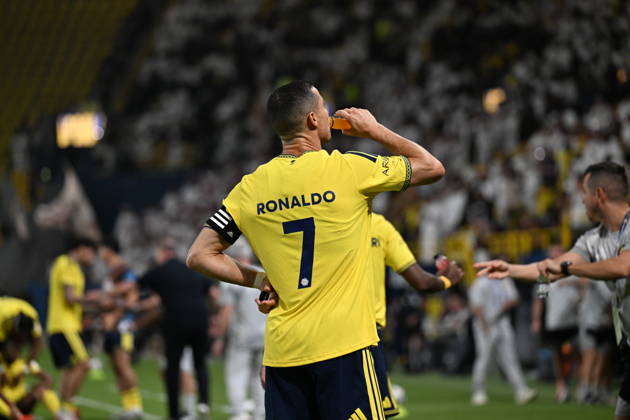 Al Nassr v Al Draih - Saudi Pro League RIYADH, SAUDI ARABIA - OCTOBER 9: Cristiano Ronaldo of Al-Nassr in action during the Saudi Pro League (SPL) match between Al Nassr and Al Draih at the King Saud University Stadium in Riyadh, Saudi Arabia on October 9, 2026. Mohammed Saad Anadolu Riyadh Saudi Arabia. Editorial use only. Please get in touch for any other usage.  Copyright: x2026xAnadoluxMohammedxSaadx