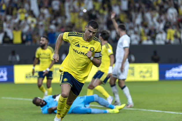 Al Nassr v Al Draih - Saudi Pro League RIYADH, SAUDI ARABIA - OCTOBER 9: Cristiano Ronaldo of Al-Nassr in action during the Saudi Pro League (SPL) match between Al Nassr and Al Draih at the King Saud University Stadium in Riyadh, Saudi Arabia on October 9, 2026. Mohammed Saad Anadolu Riyadh Saudi Arabia. Editorial use only. Please get in touch for any other usage.  Copyright: x2026xAnadoluxMohammedxSaadx