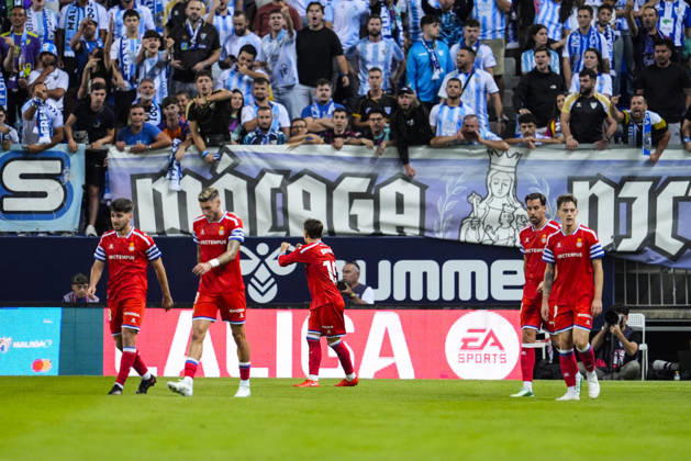 October 9, 2026, Malaga, Malaga, Spain: Bryan Zaragoza of RCD Espanyol celebrates a goal during the Spanish league, LaLiga EA Sports, football match played between Malaga CF and RCD Espanyol at La Rosaleda stadium on October 9, 2026, in Malaga, Spain. Malaga Spain - ZUMAa181 20261009_zaa_a181_330 Copyright: xJoaquinxCorcherox