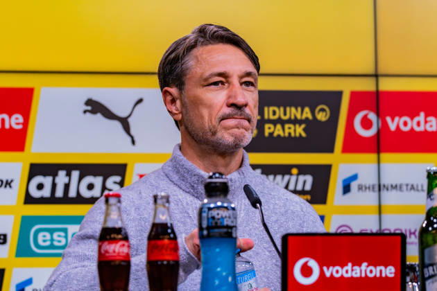 1. Bundesliga, 5. Spieltag, Borussia Dortmund vs. Werder Bremen am 09.10.2026 Pressekonferenz nach dem Spiel mit Niko Kovac Daniel Thioune Copyright: xBahhoxKarax