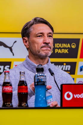 1. Bundesliga, 5. Spieltag, Borussia Dortmund vs. Werder Bremen am 09.10.2026 Pressekonferenz nach dem Spiel mit Niko Kovac Daniel Thioune Copyright: xBahhoxKarax