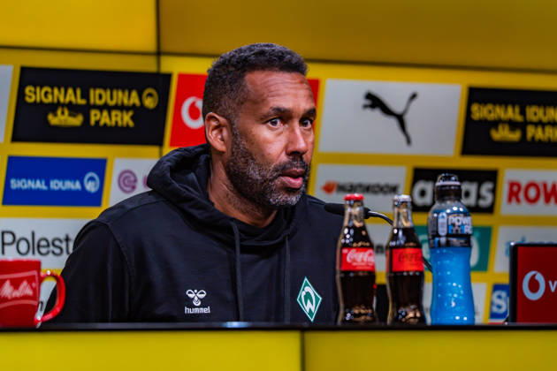 1. Bundesliga, 5. Spieltag, Borussia Dortmund vs. Werder Bremen am 09.10.2026 Pressekonferenz nach dem Spiel mit Niko Kovac Daniel Thioune Copyright: xBahhoxKarax