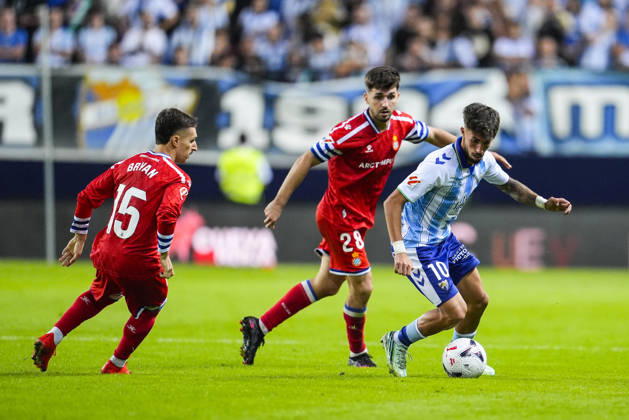 October 9, 2026, Malaga, Malaga, Spain: David Larrubia of Malaga CF in action during the Spanish league, LaLiga EA Sports, football match played between Malaga CF and RCD Espanyol at La Rosaleda stadium on October 9, 2026, in Malaga, Spain. Malaga Spain - ZUMAa181 20261009_zaa_a181_352 Copyright: xJoaquinxCorcherox