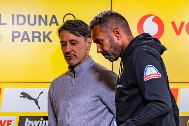 1. Bundesliga, 5. Spieltag, Borussia Dortmund vs. Werder Bremen am 09.10.2026 Pressekonferenz nach dem Spiel mit Niko Kovac Daniel Thioune Copyright: xBahhoxKarax