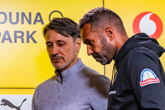 1. Bundesliga, 5. Spieltag, Borussia Dortmund vs. Werder Bremen am 09.10.2026 Pressekonferenz nach dem Spiel mit Niko Kovac Daniel Thioune Copyright: xBahhoxKarax