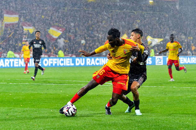 FOOTBALL : RC Lens vs Olympique Lyonnais - Ligue 1 - JournÃ e 6 - 09 10 2026 Samson Baidoo (RC Lens) Khalis Merah (OL) LensFrance  Copyright: xBaptistexAutissierx