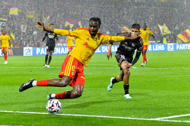 FOOTBALL : RC Lens vs Olympique Lyonnais - Ligue 1 - JournÃ e 6 - 09 10 2026 Samson Baidoo (RC Lens) Khalis Merah (OL) LensFrance  Copyright: xBaptistexAutissierx