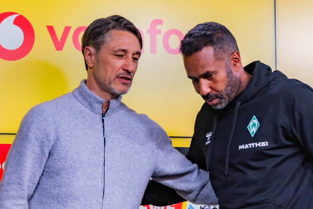 1. Bundesliga, 5. Spieltag, Borussia Dortmund vs. Werder Bremen am 09.10.2026 Pressekonferenz nach dem Spiel mit Niko Kovac Daniel Thioune Copyright: xBahhoxKarax