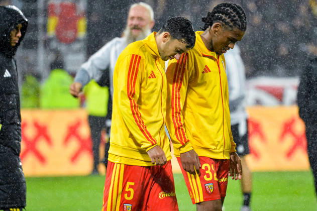 FOOTBALL : RC Lens vs Olympique Lyonnais - Ligue 1 - JournÃ e 6 - 09 10 2026 Andrija Bulatovic (RC Lens) Kyllian Antonio (RC Lens) LensFrance  Copyright: xBaptistexAutissierx
