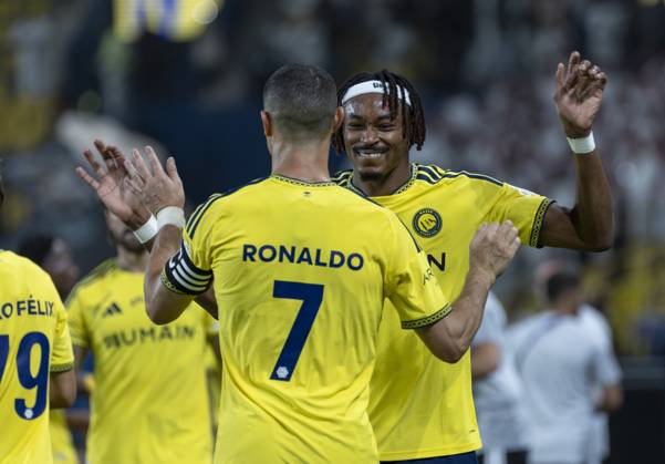 Al Nassr v Al Draih - Saudi Pro League RIYADH, SAUDI ARABIA - OCTOBER 9: Cristiano Ronaldo of Al-Nassr celebrates after scoring a goal during the Saudi Pro League (SPL) match between Al Nassr and Al Draih at the King Saud University Stadium in Riyadh, Saudi Arabia on October 9, 2026. Mohammed Saad Anadolu Riyadh Saudi Arabia. Editorial use only. Please get in touch for any other usage.  Copyright: x2026xAnadoluxMohammedxSaadx