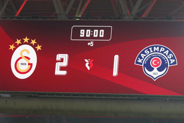 ISTANBUL, TURKEY - OCTOBER 9: Scoreboard during the Trendyol Turkish Super League match between Galatasaray SK and Kasimpasa at Rams Park Stadium on October 9, 2026 in Istanbul, Turkey. Istanbul Rams Park Stadium Turkey Copyright: xSeskimphotox GSaray-Kasimpasa-1010 (237)