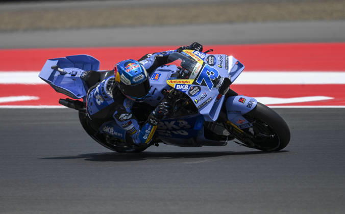 (261010) -- LOMBOK, Oct. 10, 2026 -- BK8 Gresini Racing MotoGP s Alex Marquez of Spain races during the qualifying 2 at the Pertamina Grand Prix of Indonesia 2026 at Mandalika International circuit in Lombok, Indonesia, Oct. 10, 2026. ) (SP)INDONESIA-LOMBOK-MOTOGP-GRAND PRIX OF INDONESIA-QUALIFYING 2 Zulkarnain 