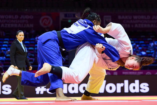 (L-R) Issoufi Kaila (FRA), Olek Anna Monta (GER), OCTOBER 6, 2026 -Judo : World Judo Championships BAKU2026 Women s -78kgSemi-final match at National Gymnastics Arena in Baku, Azerbaijan.  aflo_354713578 KenxAsakurax
