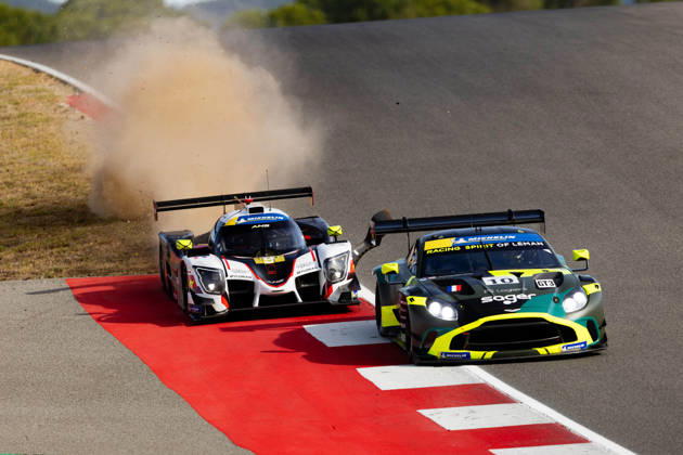 AUTO - MLC 2026 - PORTIMAO 09 IGLESIAS Louis (fra), DODDS Maxwell (gbr), ANS Motorsport, Ligier JS P325 - Toyota, LMP3, action 10 SAGER Philipp (aut), HASSE CLOT Valentin (fra), Racing Spirit of LÃ man, Aston Martin Vantage AMR GT3 Evo, GT3, action crash during the 6th round of the 2026 Michelin Le Mans Cup on the Autodromo Internacional do Algarve from October 8 to 10, 2026 in Portimao, Portugal - Copyright: xJoaoxFilipex