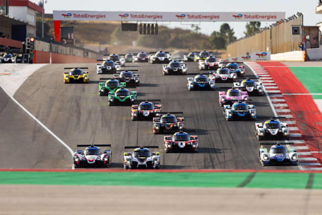 AUTO - MLC 2026 - PORTIMAO 85 FROST Danial (sgp), PEUGEOT Enzo (fra), R-ace GP, Duqueine D09 - Toyota, LMP3, action 09 IGLESIAS Louis (fra), DODDS Maxwell (gbr), ANS Motorsport, Ligier JS P325 - Toyota, LMP3, action 04 CARANTA Jules (fra), PITAMBER Mikaeel (rsa), Nielsen Racing, Duqueine D09 - Toyota, LMP3, action Start during the 6th round of the 2026 Michelin Le Mans Cup on the Autodromo Internacional do Algarve from October 8 to 10, 2026 in Portimao, Portugal - Copyright: xJoaoxFilipex