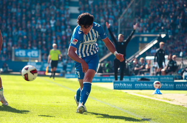 Deutschland: Fussball 2. Bundesliga 2026 2027, 7. Spieltag - 1. FC Magdeburg vs Hannover 96 - Avnet Arena (Magdeburg): am Ball Anselmo Garcia MacNulty Anselmo Garcia MacNulty (1. FC Magdeburg, 3) Copyright: xAymanxAlahmedx