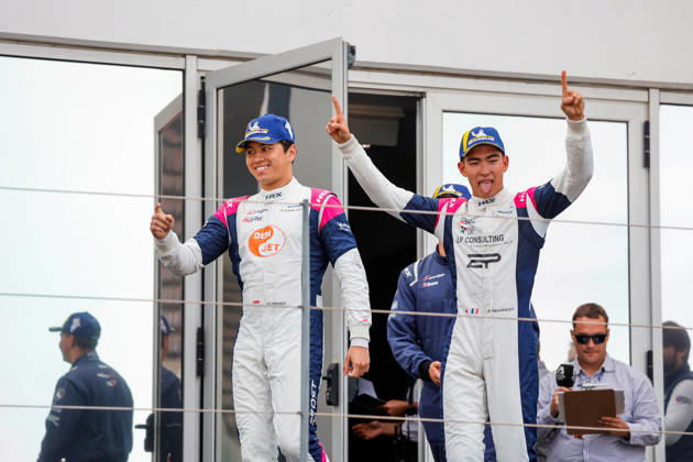 AUTO - MLC 2026 - PORTIMAO 85 FROST Danial (sgp), PEUGEOT Enzo (fra), R-ace GP, Duqueine D09 - Toyota, LMP3, portrait celebration during the 6th round of the 2026 Michelin Le Mans Cup on the Autodromo Internacional do Algarve from October 8 to 10, 2026 in Portimao, Portugal - PortimaoPortugal  Copyright: xPauloxMariax